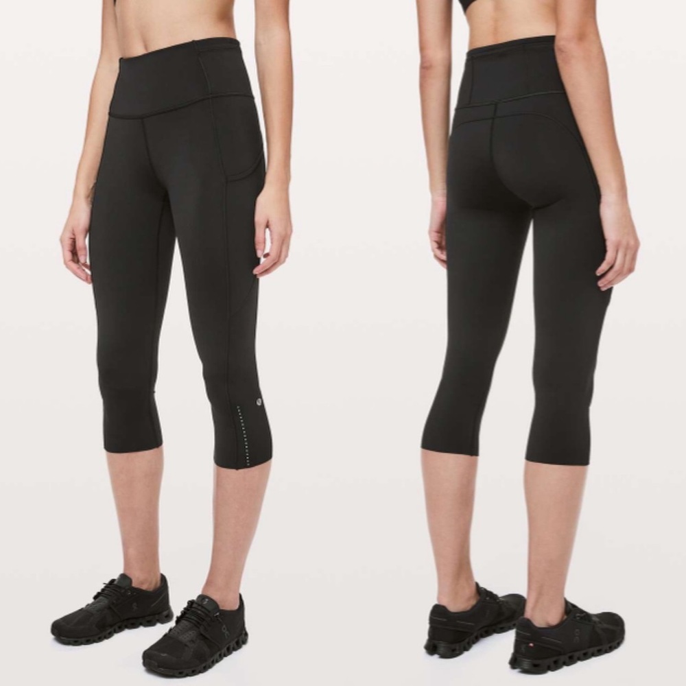 🍋 Lululemon Fast & Free Crop II *Nulux 19"